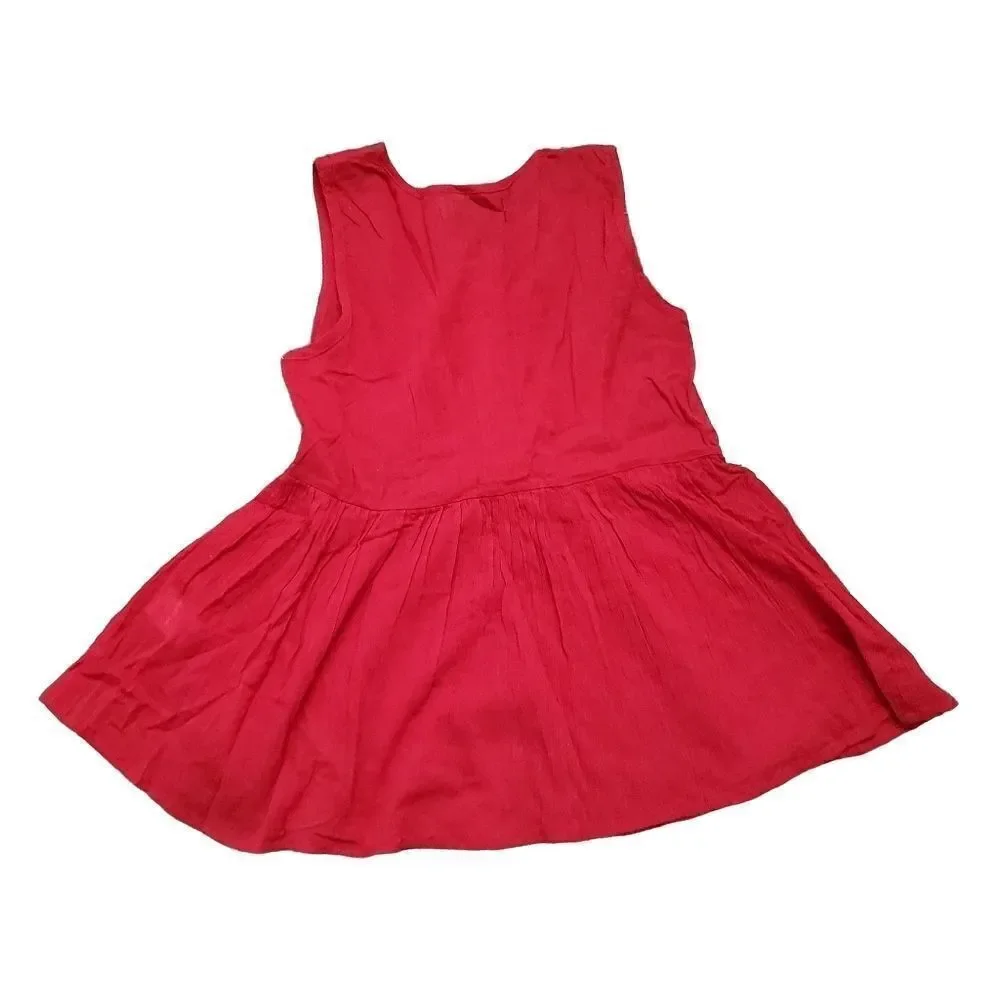 Jak & Peppar Girls Size 6X Crimson Sleeveless Love Sick Flared Top